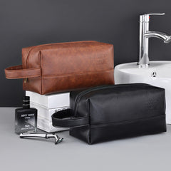Portable Men's Travel Wash Bag Compact Business Toiletry Organizer