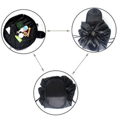 Women Drawstring Cosmetic Travel Organizer Makeup Toiletry Storage Bag