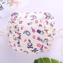 Women Drawstring Cosmetic Travel Organizer Makeup Toiletry Storage Bag