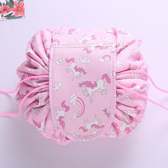 Women Drawstring Cosmetic Travel Organizer Makeup Toiletry Storage Bag