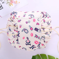 Women Drawstring Cosmetic Travel Organizer Makeup Toiletry Storage Bag
