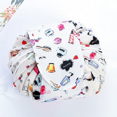 Women Drawstring Cosmetic Travel Organizer Makeup Toiletry Storage Bag