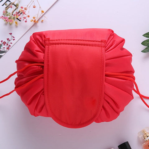 Women Drawstring Cosmetic Travel Organizer Makeup Toiletry Storage Bag