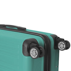 3-Piece Lightweight ABS Hardshell Spinner Luggage Set Fresh Green