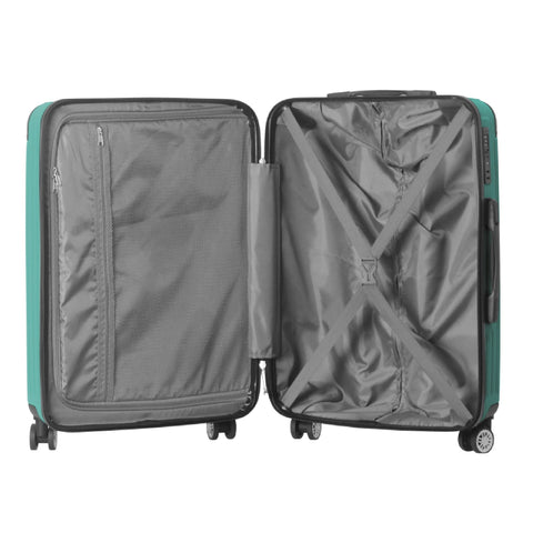 3-Piece Lightweight ABS Hardshell Spinner Luggage Set Fresh Green