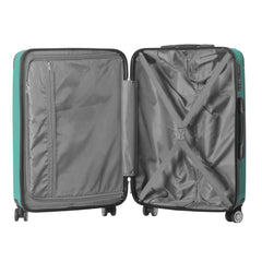 3-Piece Lightweight ABS Hardshell Spinner Luggage Set Fresh Green