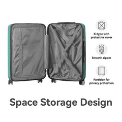 3-Piece Lightweight ABS Hardshell Spinner Luggage Set Fresh Green
