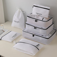 7-Piece Travel Buggy Bag Clothes Shoe Storage Organizer Set