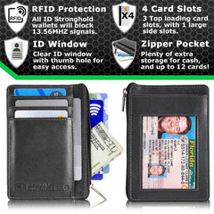 Secure Mini Wallet Slim Travel Card Holder Organizer