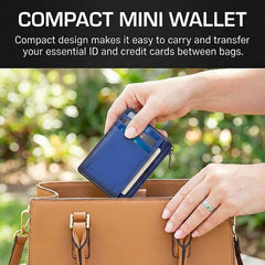 Secure Mini Wallet Slim Travel Card Holder Organizer