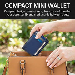 Secure Mini Wallet Slim Travel Card Holder Organizer