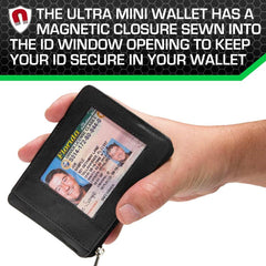 Secure Mini Wallet Slim Travel Card Holder Organizer