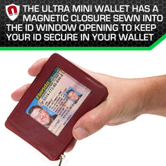Secure Mini Wallet Slim Travel Card Holder Organizer