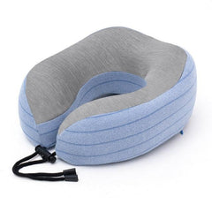 Foldable Memory Foam Travel Neck Pillow for Airplane Support