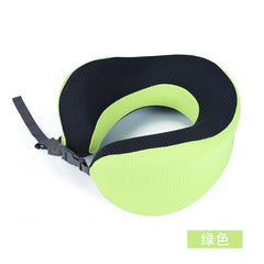 Foldable Memory Foam Travel Neck Pillow for Airplane Support