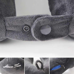 Foldable Memory Foam Travel Neck Pillow for Airplane Support