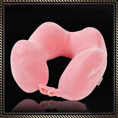 Foldable Memory Foam Travel Neck Pillow for Airplane Support