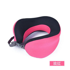 Foldable Memory Foam Travel Neck Pillow for Airplane Support