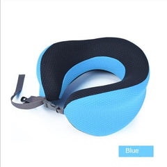 Foldable Memory Foam Travel Neck Pillow for Airplane Support