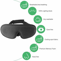 Portable Blackout Silk Sleep Eye Mask Adjustable Travel Meditation Cover