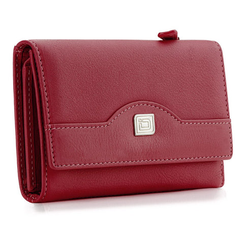 Women’s Leather Trifold Wallet Slim Travel Organizer