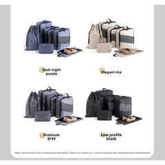 6-Piece Polyester Travel Storage Bag Set Clothes Shoe Organizer