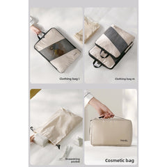 6-Piece Polyester Travel Storage Bag Set Clothes Shoe Organizer
