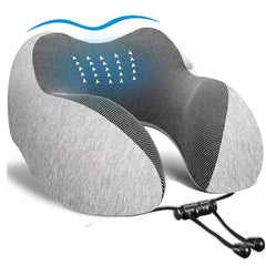 U Shaped Memory Foam Travel Neck Pillow Airplane Support Cushion