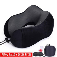U Shaped Memory Foam Travel Neck Pillow Airplane Support Cushion