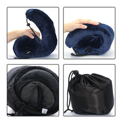 U Shaped Memory Foam Travel Neck Pillow Airplane Support Cushion
