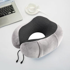 U Shaped Memory Foam Travel Neck Pillow Airplane Support Cushion