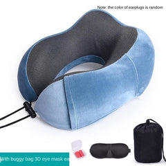 U Shaped Memory Foam Travel Neck Pillow Airplane Support Cushion