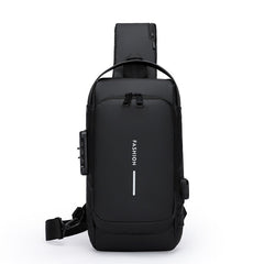 Waterproof Anti-Theft USB Crossbody Sling Chest Bag for Men