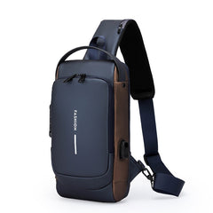 Waterproof Anti-Theft USB Crossbody Sling Chest Bag for Men