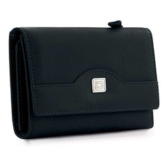 Women’s Leather Trifold Wallet Slim Travel Organizer