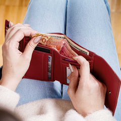 Women’s Leather Trifold Wallet Slim Travel Organizer
